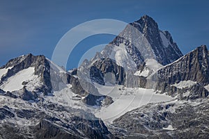 Dramatic Bernese swiss alps as seen from Nufenen Pass, Switzerland