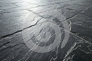 Dramatic Black Charcoal Stone Texture in Slate