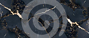 Dramatic Black And Gold Marble Texture Pattern - Luxury Stone Surface