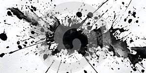 Dramatic Black Ink Splashes Abstract Art Texture