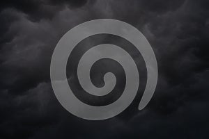 Dramatic black smoke from a fire, the clouds