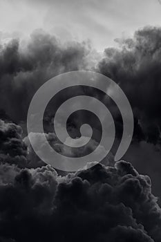 Dramatic black smoke from a fire