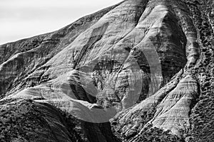 Dramatic black and white mountain texture and nature abstract