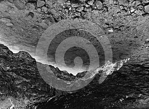 A dramatic black and white reflection on Morskie Oko - POLISH TATRAS
