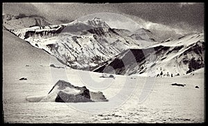 Dramatic Black and White Snowy Mountain Landscape - La Toussuire Ski Resort, French Alps