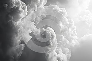 Dramatic Black White Storm Clouds Sky