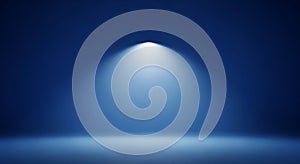 Dramatic blue stage spotlight background