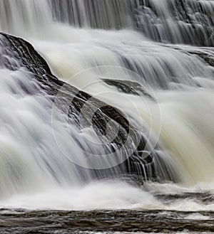 Dramatic cascades of part of Triple falls after heavy rains