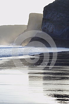 Dramatic cliffs in the evening sun