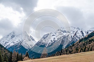 Dramatic Cloud-Covered Rocky Mountain Landscape