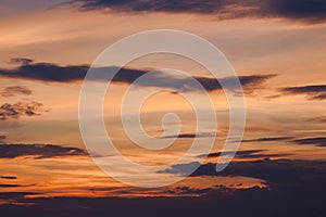 dramatic cloud formations at dusk. changing weather forecast