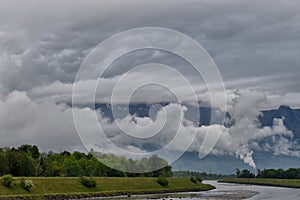 Dramatic cloud scenery over Switzerland 5.5.2020