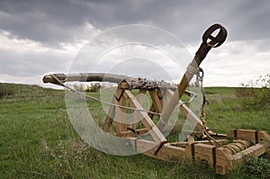 Dramatic clouds and an ancient camp photo