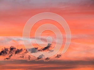 Desert sunset, red sky