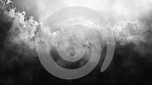 Dramatic Cloudscape: Black And White Stormy Sky Texture Background