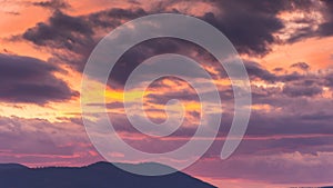 dramatic cloudscape at dusk