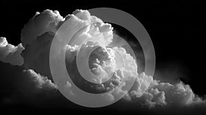Dramatic cloudscape in monochrome tones