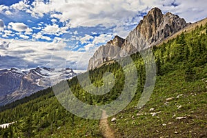 Dramatic Cloudscape Sky and Mountain Landscape in Yoho National Park Canadian Rockies