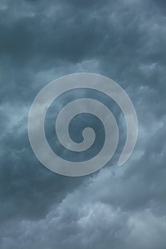 Dramatic cloudscape. Stormy clouds on the sky.