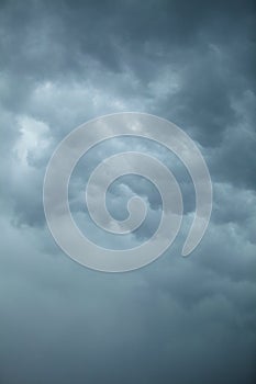 Dramatic cloudscape. Stormy clouds on the sky.