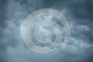 Dramatic cloudscape. Stormy clouds on the sky.