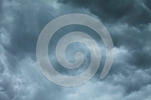 Dramatic cloudscape. Stormy clouds on the sky.