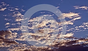 Dramatic cloudscape at sunset photo