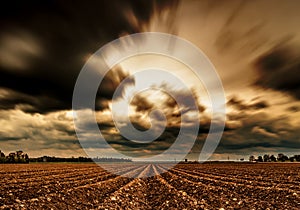 A dramatic cloudy sky - photo taken in longtimeexposure