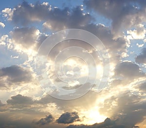 Dramatic cloudy summer sky