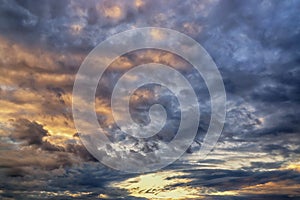 Dramatic cloudyscape in evening