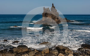 A dramatic coastal scene