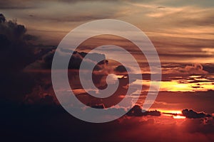 Dramatic colorful sunset