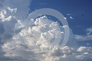 dramatic cumulonimbus cloud in sky