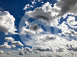 Dramatic cumulonimbus cloud after summer storm