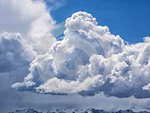 Dramatic cumulus clouds photo