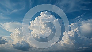 Dramatic Cumulus Cloudscape Under a Vibrant Blue Sky