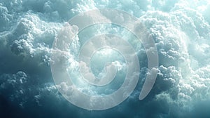 Dramatic cumulus cloudscape, vibrant light, weather