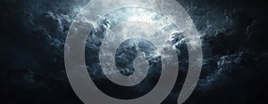 Dramatic Dark Cloudscape Abstract Stormy Sky Wallpaper