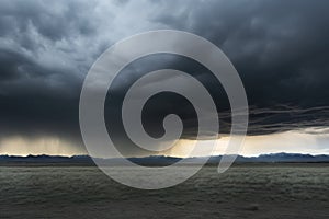 Dramatic dark grey sky for sky replacements with vibrant colors - background stock concepts photo