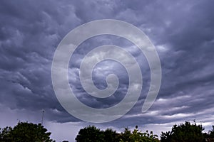 Dramatic dark sky and clouds