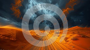 Dramatic desert storm - generative ai