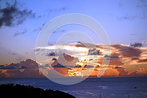 A dramatic display of clouds during hurricane season in the windward islands