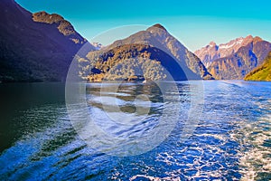 Dramatic Doubtful Sound landscape, South Island of New Zealand