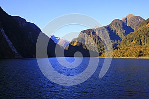 Dramatic Doubtful Sound landscape, South Island of New Zealand