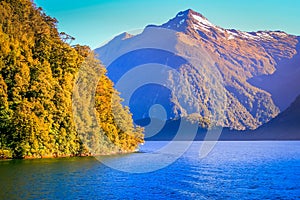 Dramatic Doubtful Sound landscape, South Island of New Zealand