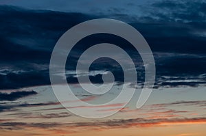 Dramatic evening cloudscape