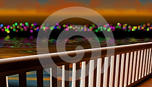 Dramatic evening cloudscape in city