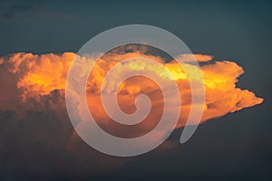 Dramatic evening sky and clouds at sunset