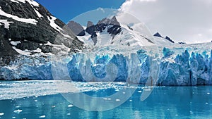 A dramatic glacier on South Georgia Island.