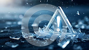 Frozen Warning: Ice Alert Symbol